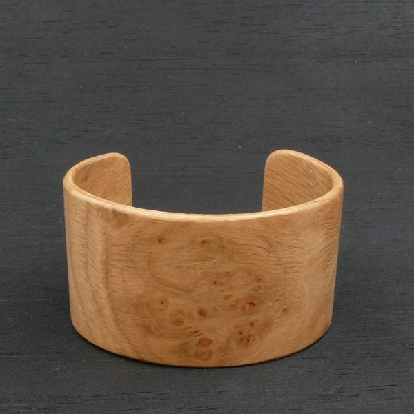 Oak Burl Bangle, Wooden Bentwood Bracelet - Cuff Made in Melbourne- Australia