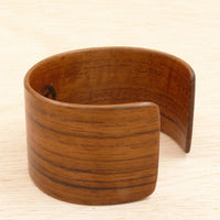 Wooden Bracelet Teak Made in Melbourne Australia Cuff