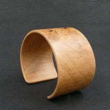 Oak Burl Bangle, Wooden Bentwood Bracelet - Cuff Made in Melbourne- Australia