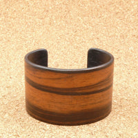 Macassar Ebony Bangle, Wooden Bentwood Bracelet-Cuff Made in Melbourne, Australia