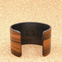 Macassar Ebony Bangle, Wooden Bentwood Bracelet-Cuff Made in Melbourne, Australia