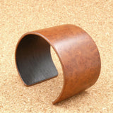 American Redwood Burl Bangle, Wooden Bentwood Bracelet-Cuff Made in Melbourne, Australia