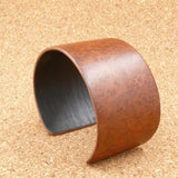 American Redwood Burl Bangle, Wooden Bentwood Bracelet-Cuff Made in Melbourne, Australia