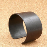 American White Ash-Stained Black-Wooden Bangle- Wood Bracelet - Cuff Made in Melbourne Australia 