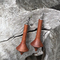 Tasmanian Blackwood Wooden Earrings - Hand turned in Melbourne