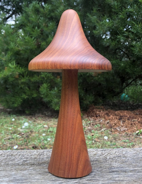 Handcrafted Blackwood Wooden Mushroom-woodturned- Steiner wood turned mushroom sculpture - Handmade in Australia