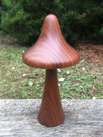 Handcrafted Blackwood Wooden Mushroom-woodturned- Steiner wood turned mushroom sculpture - Handmade in Australia