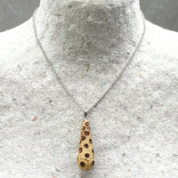 Handmade Wooden teardrop shape Natural Pendant with necklace made out of Native Australian Callistemon (Bottlebrush)- with necklace- native made in Melbourne-Australia