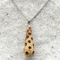 Handmade Wooden teardrop shape Natural Pendant with necklace made out of Native Australian Callistemon (Bottlebrush)- with necklace- native made in Melbourne-Australia