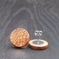 Banksia Stud Earrings-Natural Organic Round-Pattern Studs Handmade Australian Native Jewellery