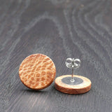 Banksia Stud Earrings-Natural Organic Round-Pattern Studs Handmade Australian Native Jewellery