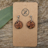 Banksia Round Stud Earrings-Natural Organic Round Dangle Drop Studs - Handmade Australian Native Jewellery