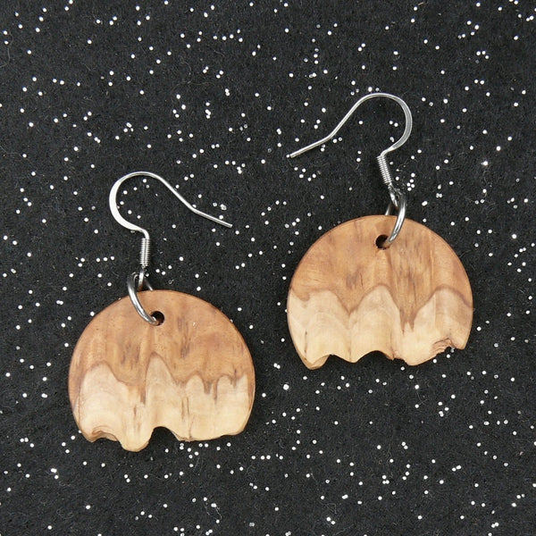 Wood resin store earrings