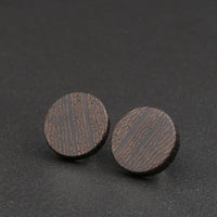 Wood Round Natural Wooden Earrings - Studs -Made in Melbourne-Australia