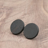 Wood Round Natural Wooden Earrings - Studs -Made in Melbourne-Australia