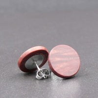 Handmade Wooden Australian Studs Earrings -Natural Wood -Made in Melbourne Australia - Hypoallergenic Stud