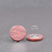 Handmade Wooden Australian Studs Earrings -Natural Wood -Made in Melbourne Australia - Hypoallergenic Stud