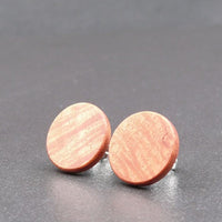 Handmade Wooden Australian Studs Earrings -Natural Wood -Made in Melbourne Australia - Hypoallergenic Stud