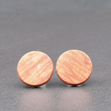 Handmade Wooden Australian Studs Earrings -Natural Wood -Made in Melbourne Australia - Hypoallergenic Stud