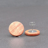 Handmade Wooden Australian Studs Earrings -Natural Wood -Made in Melbourne Australia - Hypoallergenic Stud