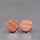 Handmade Wooden Australian Studs Earrings -Natural Wood -Made in Melbourne Australia - Hypoallergenic Stud