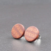 Handmade Wooden Australian Studs Earrings -Natural Wood -Made in Melbourne Australia - Hypoallergenic Stud