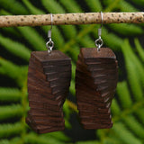 Funky Retro Licorice Allsorts Wooden Natural Earrings - Handmade in Melbourne-Hypoallergenic
