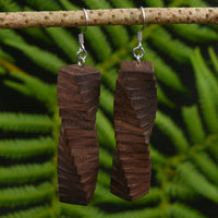 Funky Retro Licorice Allsorts Wooden Natural Earrings - Handmade in Melbourne-Hypoallergenic