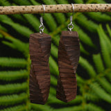 Funky Retro Licorice Allsorts Wooden Natural Earrings - Handmade in Melbourne-Hypoallergenic