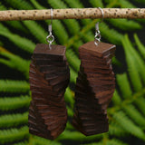 Funky Retro Licorice Allsorts Wooden Natural Earrings - Handmade in Melbourne-Hypoallergenic