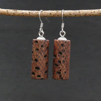 Natural Banksia seed pods Cylinder -native Wooden earrings-made in Melbourne Australia-hypoallergenic