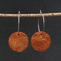 Natural Wooden Planet Earrings- Round Circles Wood Studs-Natural -Hypoallergenic-Made in Melbourne Australia