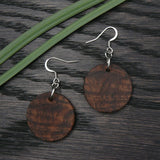 Natural Wooden Planet Earrings- Round Circles Wood Studs-Natural -Hypoallergenic-Made in Melbourne Australia