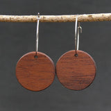 Natural Hoops Wooden Planet Earrings- Round Circles Wood -Natural -Hypoallergenic-Made in Melbourne Australia