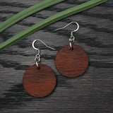 Natural Hooks Wooden Planet Earrings- Round Circles Wood -Natural -Hypoallergenic-Made in Melbourne Australia