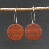 Natural Hoops Wooden Planet Earrings- Round Circles Wood -Natural -Hypoallergenic-Made in Melbourne Australia