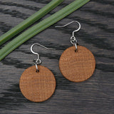 Natural Hooks Wooden Planet Earrings- Round Circles Wood -Natural -Hypoallergenic-Made in Melbourne Australia