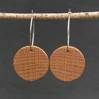 Natural Hoops Wooden Planet Earrings- Round Circles Wood -Natural -Hypoallergenic-Made in Melbourne Australia