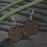 Natural Hooks Wooden Planet Earrings- Round Circles Wood -Natural -Hypoallergenic-Made in Melbourne Australia