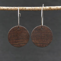 Natural Hoops Wooden Planet Earrings- Round Circles Wood -Natural -Hypoallergenic-Made in Melbourne Australia