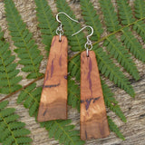 Victorian Eucalyptus Burl Maroon Resin Wooden Earrings Melbourne Handmade