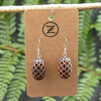 Natural Wooden Earrings - Tasmanian She-oak Seed Pod - Wood turned- Made in Melbourne