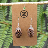 Natural Wooden Earrings - Tasmanian She-oak Seed Pod - Wood turned- Made in Melbourne