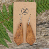 Diamond shape Tasmanian Blackwood Wooden Earrings - Made in Melbourne