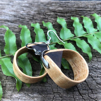 Natural Bentwood Teardrops -Australian native Wooden earrings-made in Melbourne Australia-hypoallergenic