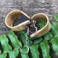 Natural Bentwood Teardrops -Australian native Wooden earrings-made in Melbourne Australia-hypoallergenic