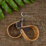 Natural Bentwood Teardrops -Australian native Wooden earrings-made in Melbourne Australia-hypoallergenic