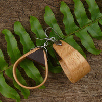 Natural Bentwood Teardrops -Australian native Wooden earrings-made in Melbourne Australia-hypoallergenic