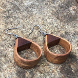 Natural Bentwood Teardrops -Australian native Wooden earrings-made in Melbourne Australia-hypoallergenic