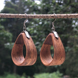 Natural Bentwood Teardrops -Australian native Wooden earrings-made in Melbourne Australia-hypoallergenic